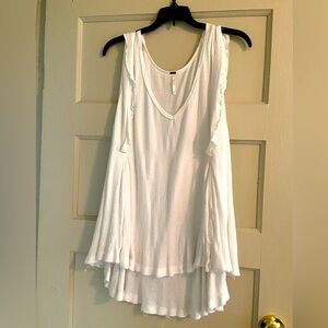 White Free People Medium Flowy Tank